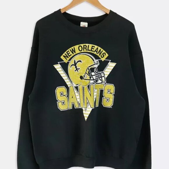 Vintage NFL New Orleans Saints Sweatshirt, Retro New Orleans Saints Logo Shirt - Picture 1 of 2